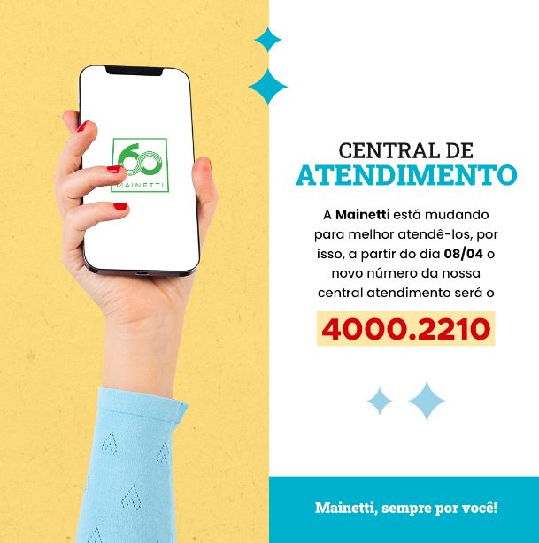Novo Número Central de Atendimento 4000.2210